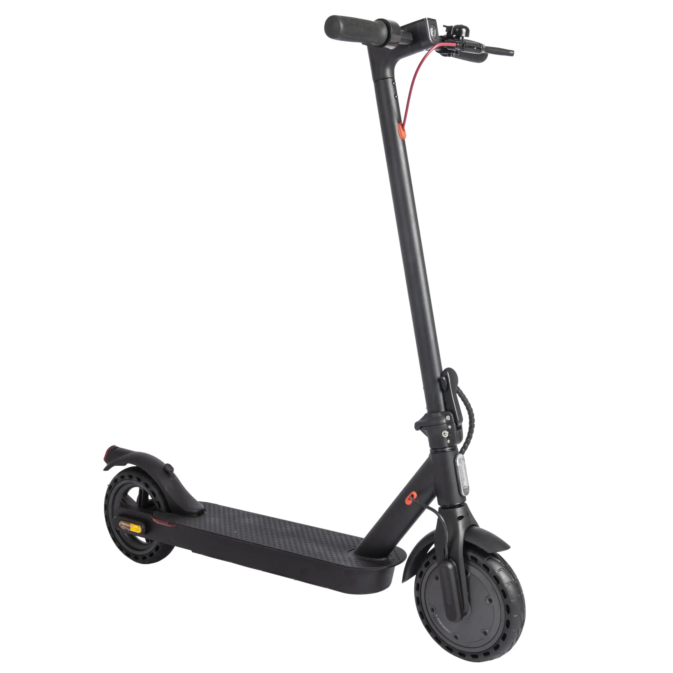 Electric scooter, three-quarter angle facing right